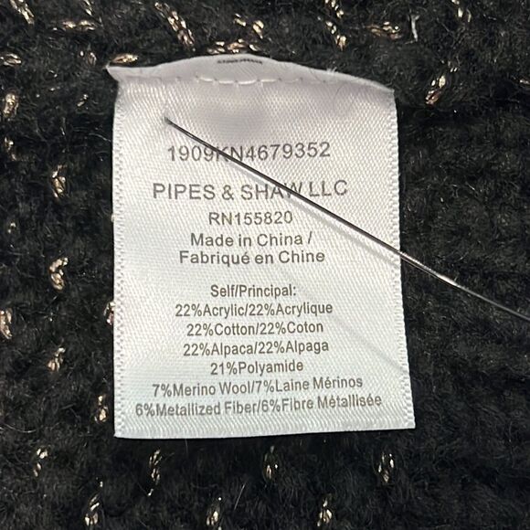 NWT Veronica Beard Mirnie Metallic V-Neck Sweater Relaxed Oversized XL - Picture 15 of 17